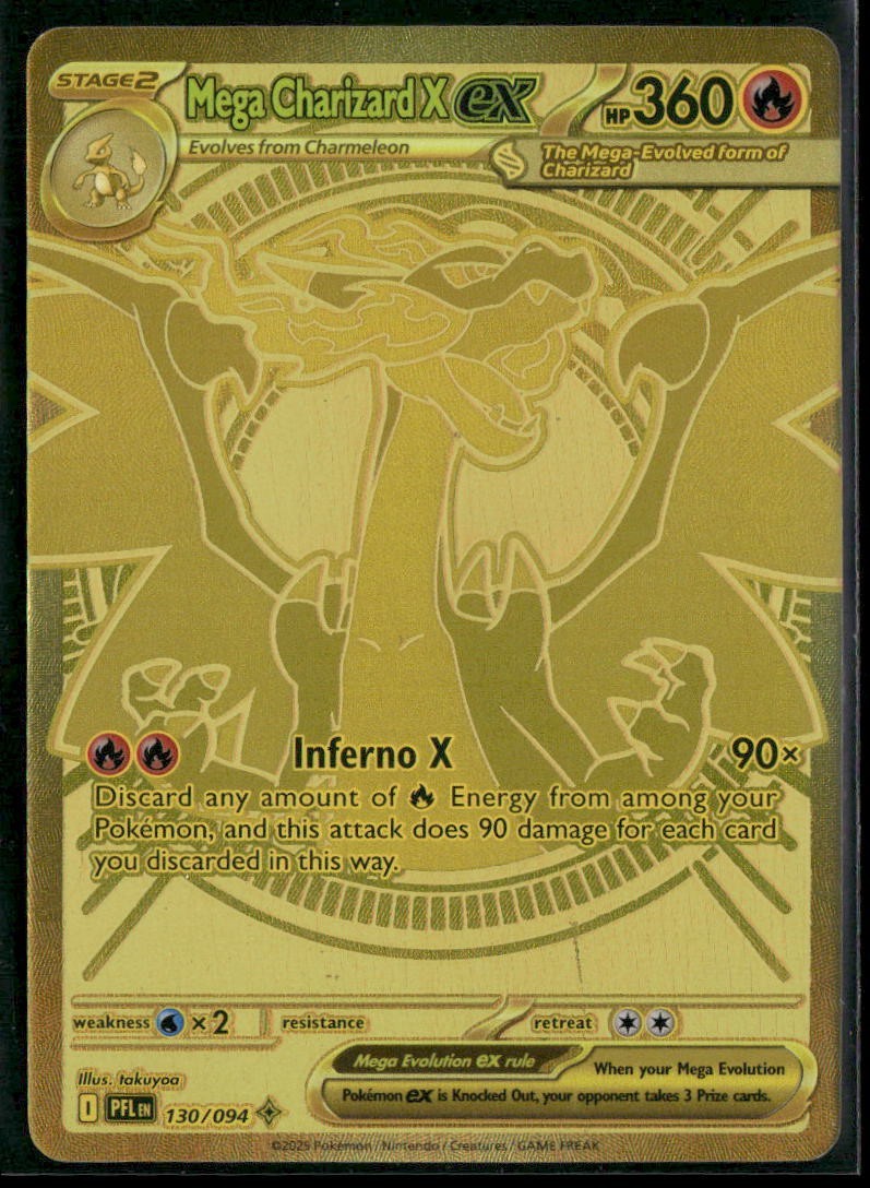 2025 Pokemon Pfl En-Phantasmal Flames Mega Charizard X Ex #125