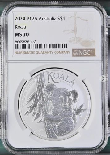 *2024 P125 Australia Koala S$1 Silver Coin NGC MS70 Cert. 8665828-163