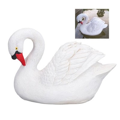 Resin White Swan Figurine Resin White Goose Statue For Outdoor Garden Yard SET