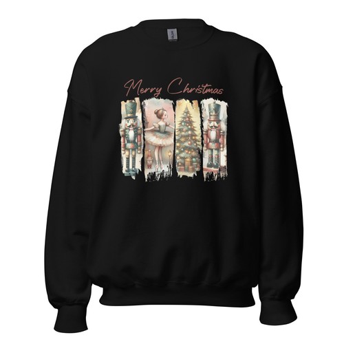 Nussknacker Weihnachtssweatshirt Damen Ballett Pullover Frohe Weihnachten - Bild 16 von 24