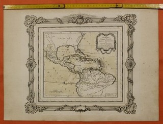WEST INDIES CENTRAL AMERICA NORTH SOUTH AMERICA 1766 DELATOUR/DESNOS ANTIQUEMAP