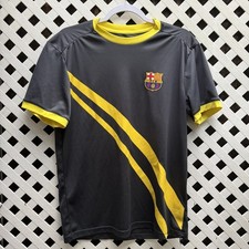 Camiseta Uniforme FC Barcelona Hombre Talla Mediana Manga Corta Gris Amarillo »