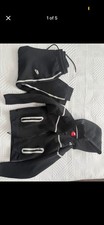 Nike Men's Black Tracksuit Set Hoodie  Pants Size M White Accents Zip Pockets