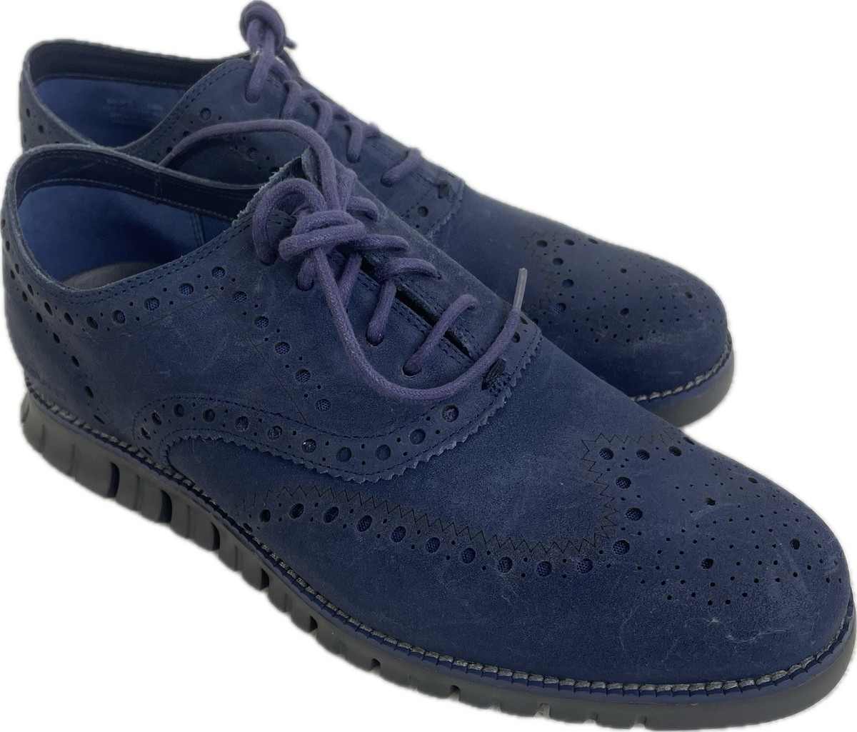 Cole Haan ZeroGrand Mens Size 8.5 (W) Wingtip Oxford Blue
