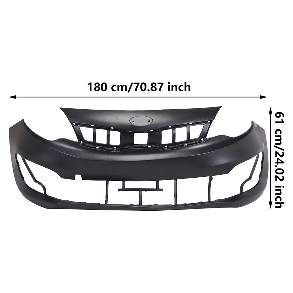 For 2016 2017 Kia Rio EX LX SX Front Bumper Cover Primed 865111W500 Foto 4 de 4