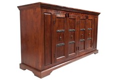 Sideboard groß 171x90 Kommode 4x große Fächer - Schrank Kolonialstil Akazienholz