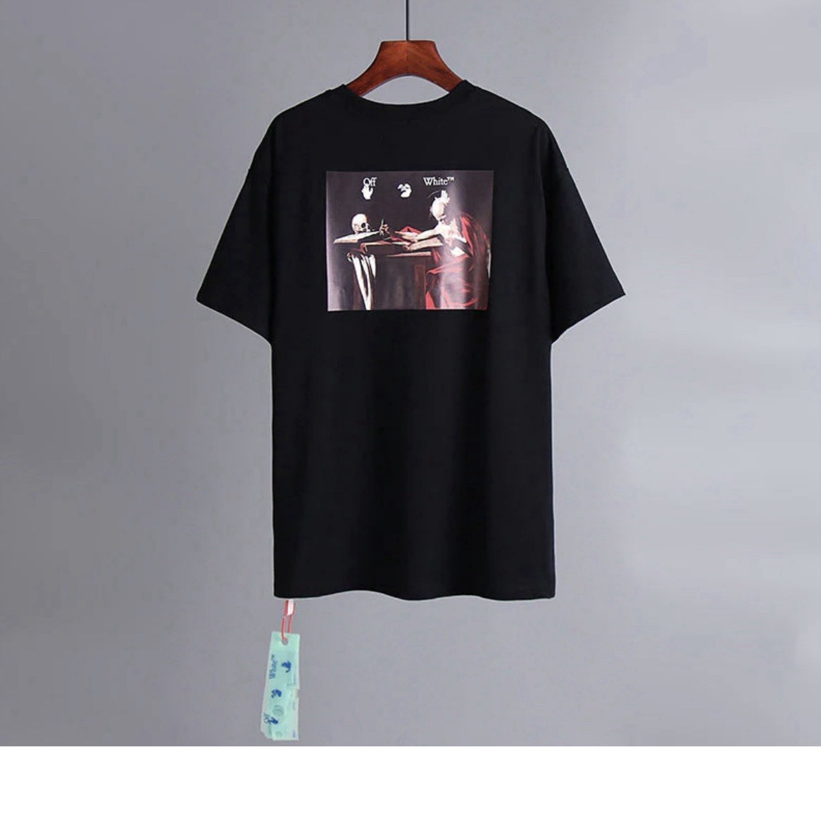 Off-White グラフィックTシャツ ブラック Off-White replica Black Graphic Print Cotton Jersey Men's T-Shirt