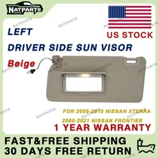 Left Driver Side Sun Visor for Nissan 05-21 Frontier 05-15 Xterra 96401- EA001
