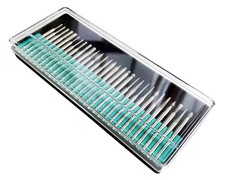 30pc Mini Diamond Burr Deburring & Engraving Kit fits Dremel Rotary Multi Tools