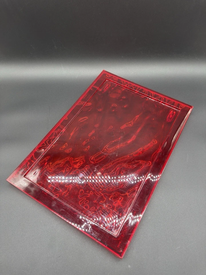 Plato Bandeja Roja Pequeña Dune Kartell Mario Bellini Hecho en Italia De Colección Foto 2 de 4