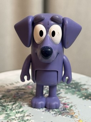 Disney Cartoon Bluey Jean-Luc Purple Dog Figure. 2.5''