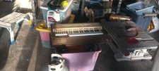 Musicale Electric Organ 32-Key Brown Keyboard Vintage Musical Instrument