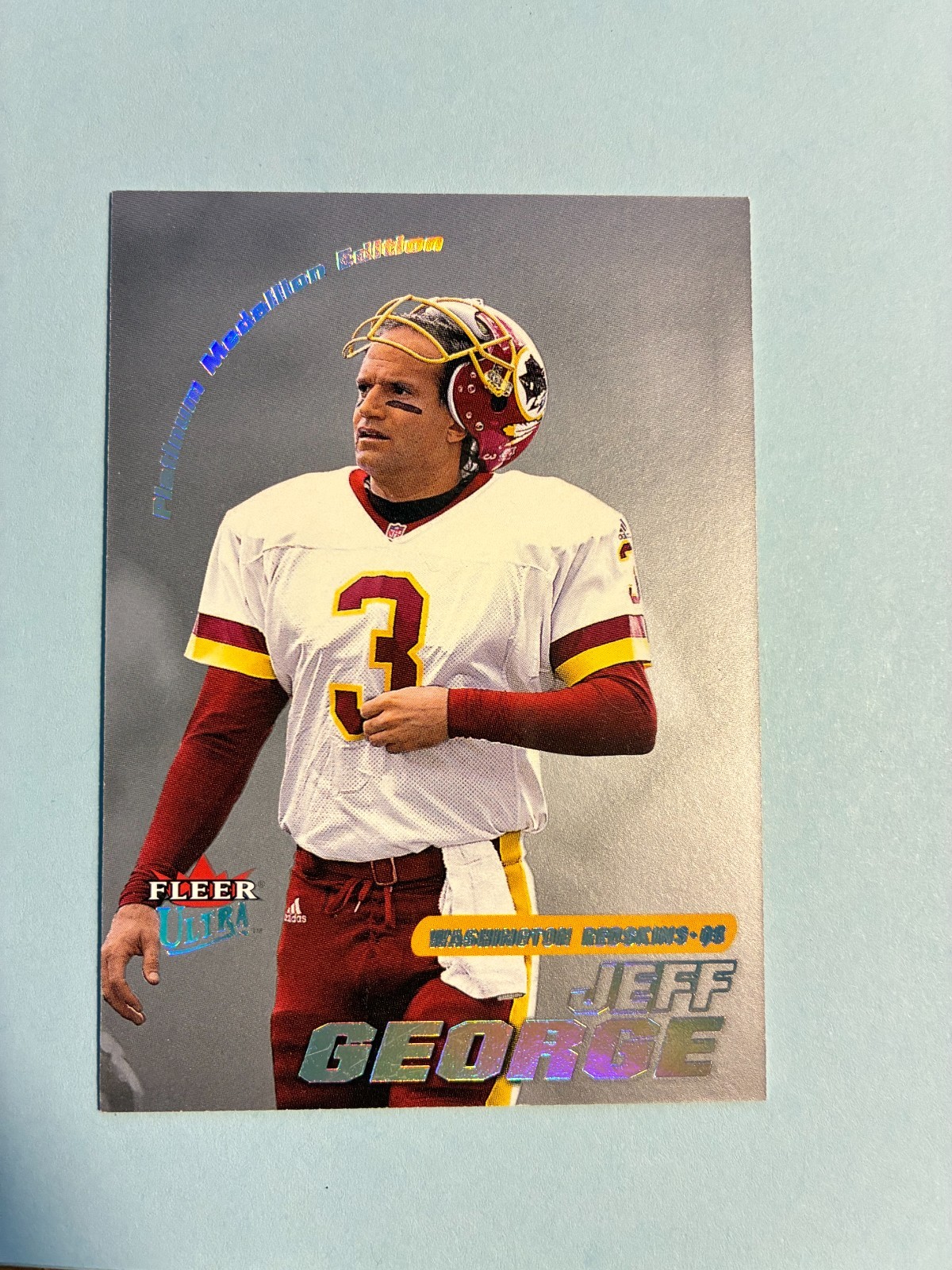 2001 FLEER ULTRA JEFF GEORGE PLATINUM MEDALLION EDITION JEFF GEORGE 49/50 RARE 