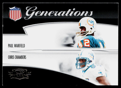 2006 Playoff Threads Paul Warfield Chris Chambers Generations #G-18