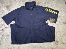 Key Unlined Poplin Short Sleeve Men s Size LR Navy Blue Coveralls Jumpsuit NEW