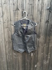 Target Bull Leather Small Vest and 32 Leather Pants Set Black