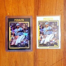 2025 Topps Archives Baseball #201 Freddy Peralta Black Foilboard SP + Base Card