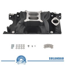 Fit 1967-03 Small Block Chrysler Mopar 318 360 Dual Plane Intake Manifold Black