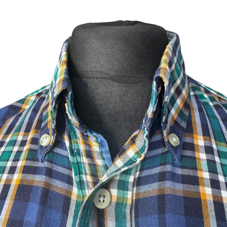 GANT Shirt Mens MEDIUM (42") Long Sleeve Blue and Green Check - Image 3 of 4