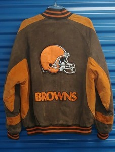 Cleveland Browns JACKET G 111 TOP NOTCH QUALITY MENS SIZE xl suede