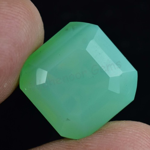 Natural Oceanside Green Opal 16.80 Ct Emerald Unheated Certified Gemstone - Picture 5 of 6