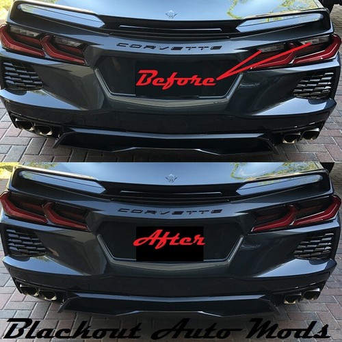Tail Light Blackout Kit Smoked Vinyl Overlay For 20202024 C8 Corvette