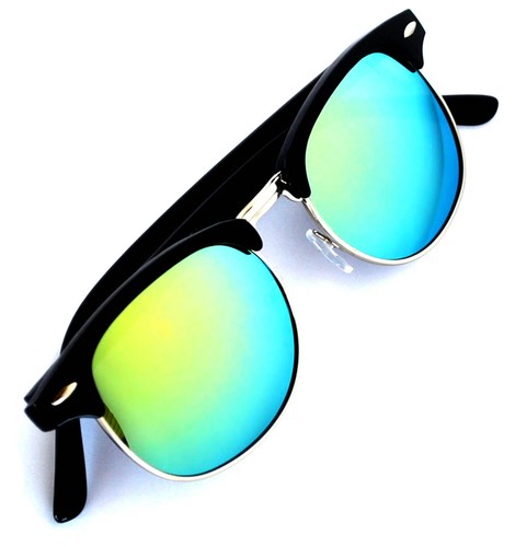 Juego de 3 gafas de sol sin montura de medio marco semi cuerno negro blanco leopardo - Imagen 2 de 6