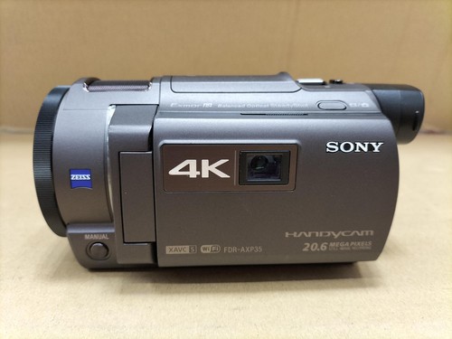 SONY FDR-AXP35 4K Video Camera Handycam 10x Optical Color Black w/ Box Used - Picture 2 of 9