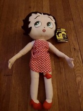 Vintage 16" Kelly Toys 2005 Betty Boop Stuffed Doll With Red Dress Red Garter