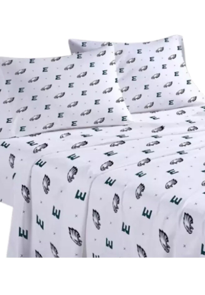 Official NFL 4 Piece QUEEN SHEET SET PHILADELPHIA EAGLES NEW