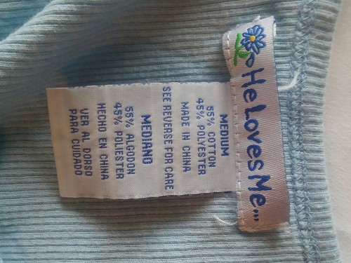 He Loves Me Girls Baby Blue Tank Top Sz M - Picture 4 of 4