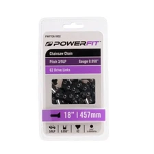 POWERFIT 18" 457mm  0.050" GAUGE PITCH 3/8LP 62 DRIVE LINKS CHAINSAW CHAIN