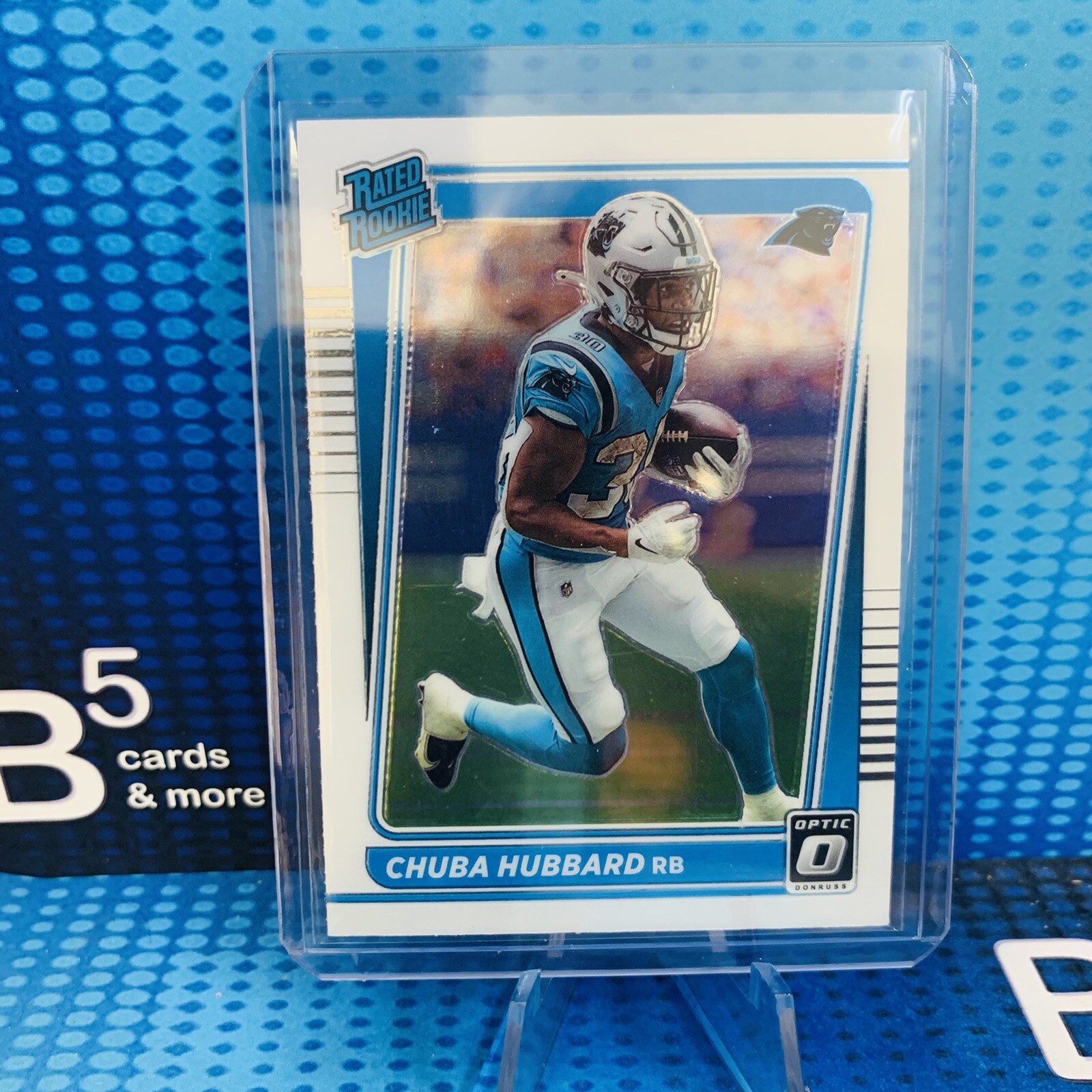 2021 Panini Donruss Optic NFL Chuba Hubbard Rated Rookie Base #225 Panthers