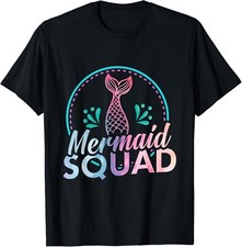 Mermaid Squad Birthday Party Womens Girls Mens Gift Unisex T-Shirt