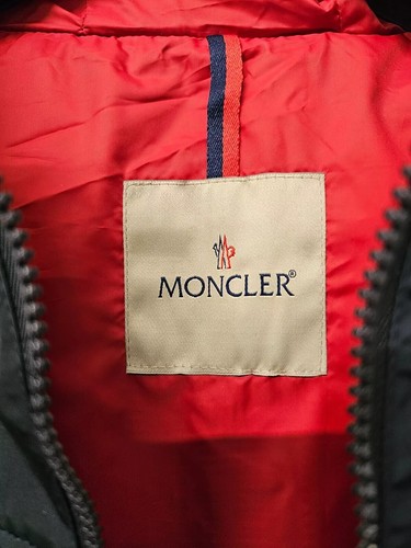 Mens Windbreaker Moncler Hooded Navy Blue Zip Nylon Light Jacket Size 6 2XL - Picture 4 of 11