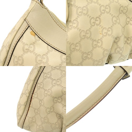 AUTHENTIQUE vente GUCCI 190525 sac à bandoulière Gucci ssima abbaye cuir crème