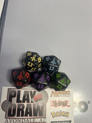 Complete Set of 5 Spindown Dice D20  MURDERS AT KARLOV MANOR MTG magic POD