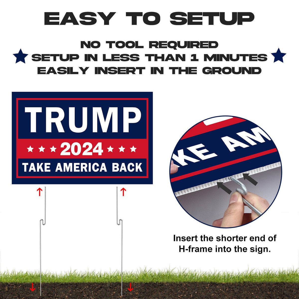 Trump Calendar Trump Vance 2024 Yard Sign Trump Take America Back Yard ...