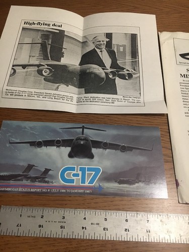 VINTAGE McDONNELL DOUGLAS CORPORATION, JET TIMES ISSUE #5,JUNE 1991, C-17 (1987) - Picture 2 of 12