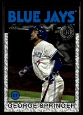 2021 Topps 1986 86B-41 George Springer TOR Blue Jays Platinum Anniversary 60/70