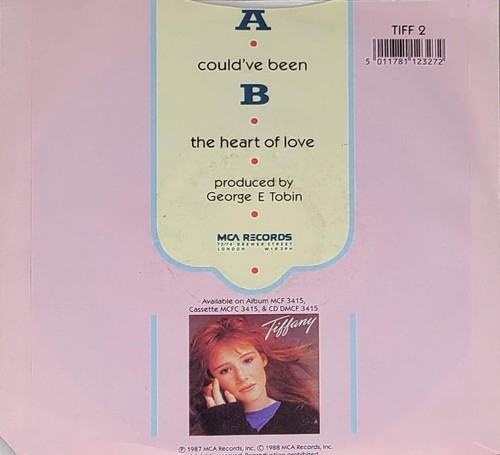 Tiffany Could've Been / The Heart Of Love 45 RPM Vinyl 1988 UK Silver Injection - Picture 2 of 9