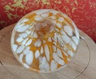 ZORZA Polish Art Gold White Murano Inspired Christmas Decor 5" Glass Bell NWT — photo 4