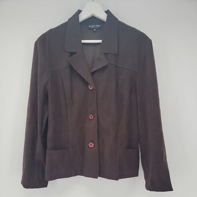 Womens Ellen Figg Brown Jacket Size 16
