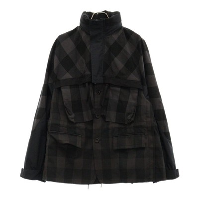 Sacai Sakai 22SS Buffalo Check Blouson Plaid Polyester Jacket  