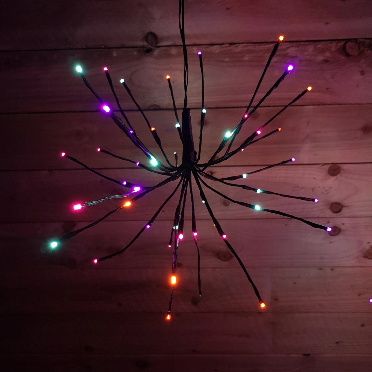 Set Of 4 45cm Premier Christmas Sparkle Ball Twinkling LED Lights in Rainbow