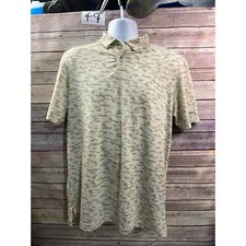 Adidas Golf Polo Shirt Adult Medium Beige Brown Camo Grey Lightweight