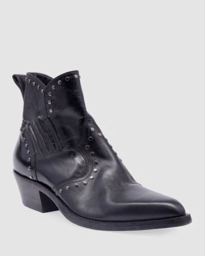 Черные мужские ботинки Saint Laurent кожа верх