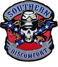 SOUTHERN DISCOMFORT 6 Colors on Black Iron on round Center Back Patch for Biker 