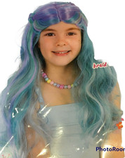 Pink Poppy Mermaid Wig Beautiful Braid Detail Purple Blue Dress Up Fairy Tale
