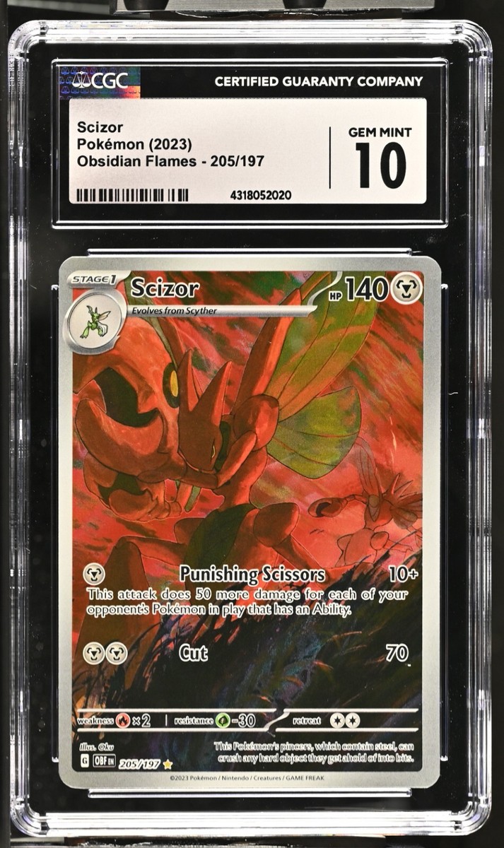 CGC 10 Scizor Holo 205/197 IR Obsidian Flames Pokemon Card | eBay